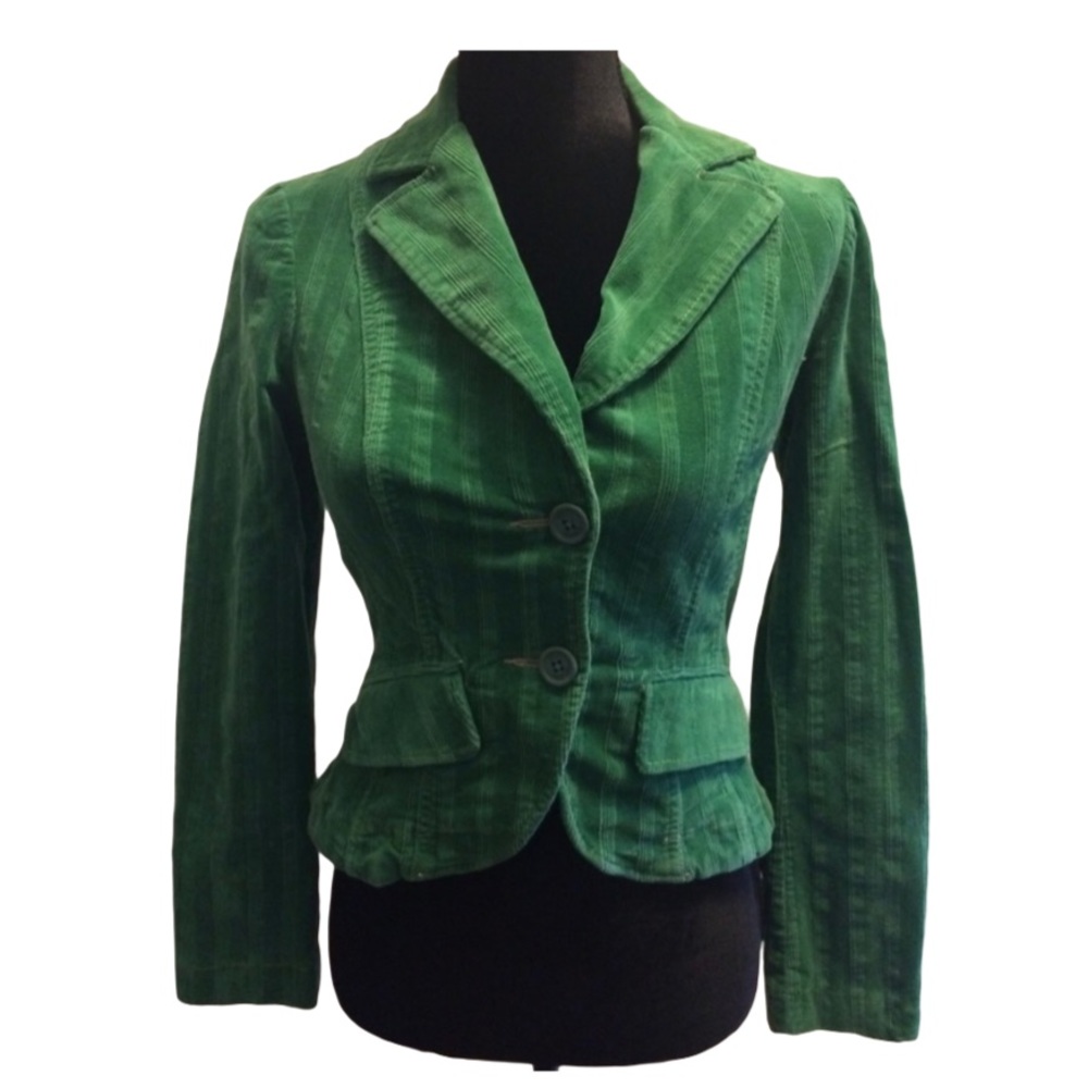 SALT & PEPPER Green Corduroy Blazer